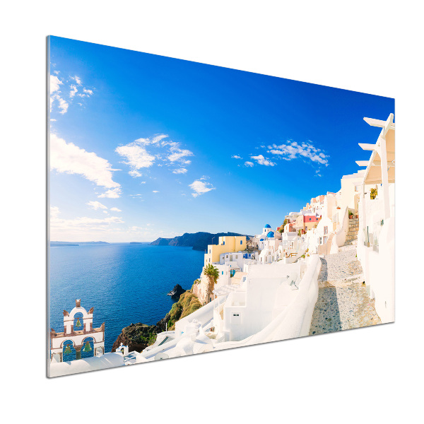 Konyhai dekorpanel Santorini, görögország