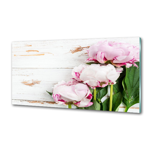 Konyhai falburkoló panel Peonies