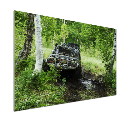 Hátfal panel konyhai Jeep erdőben