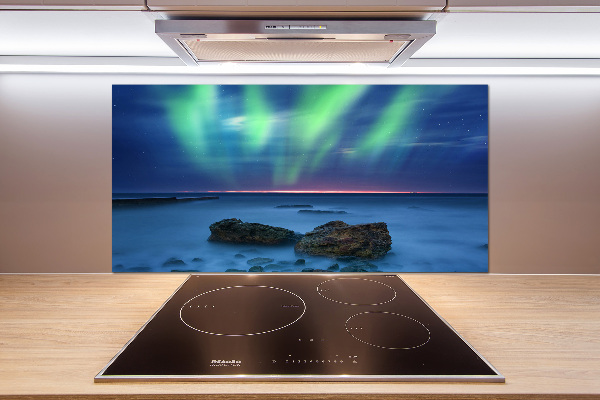 Hátfal panel konyhai Aurora borealis