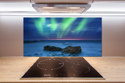 Hátfal panel konyhai Aurora borealis