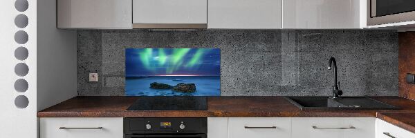 Hátfal panel konyhai Aurora borealis