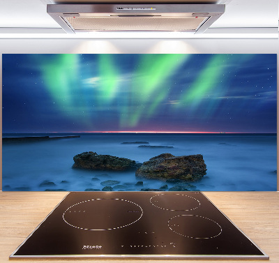 Hátfal panel konyhai Aurora borealis