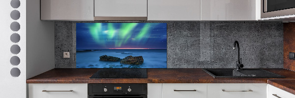 Hátfal panel konyhai Aurora borealis