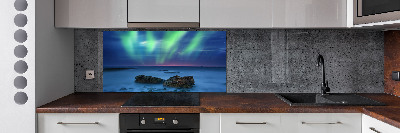 Hátfal panel konyhai Aurora borealis