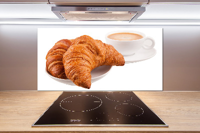 Konyhai dekorpanel Croissant és kávé