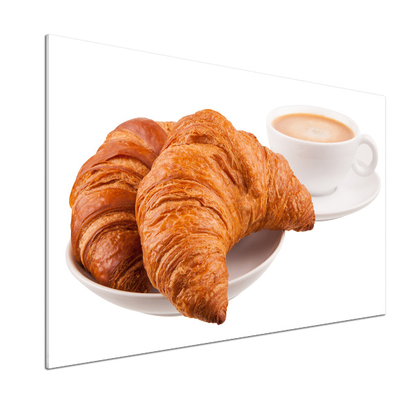 Konyhai dekorpanel Croissant és kávé