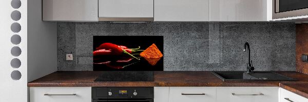 Konyhai dekorpanel Chilli és cayenne