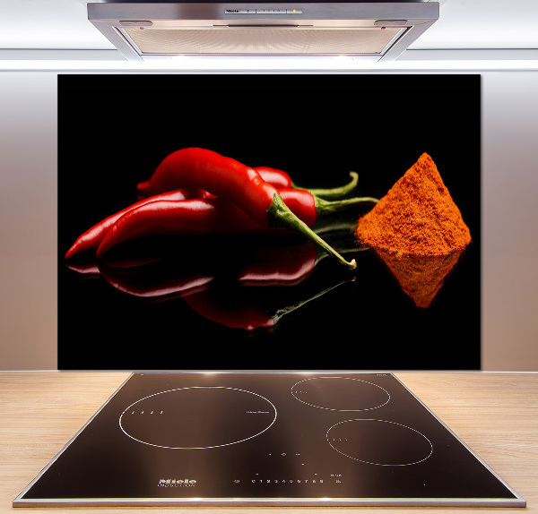 Konyhai dekorpanel Chilli és cayenne