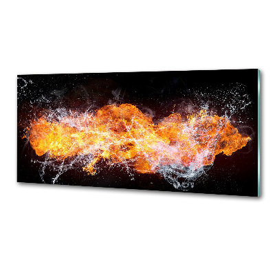 Konyhai fali panel Tűz versus víz