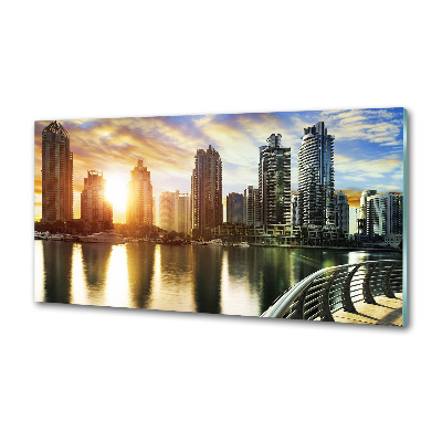 Konyhai falvédő Dubai naplemente