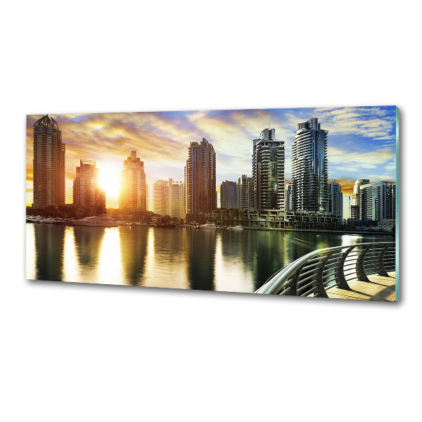 Konyhai falvédő Dubai naplemente