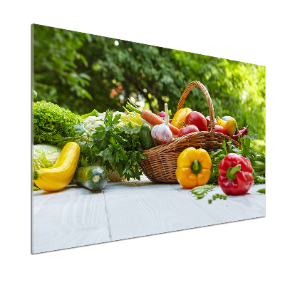 Konyhai dekorpanel Zöldség kosár