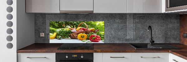 Konyhai dekorpanel Zöldség kosár