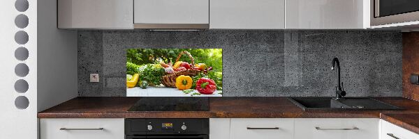 Konyhai dekorpanel Zöldség kosár