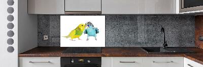 Konyhai fali panel Budgies