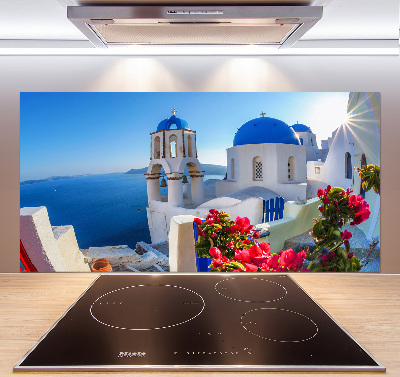 Hátfal panel konyhai Santorini, görögország