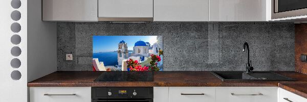 Hátfal panel konyhai Santorini, görögország