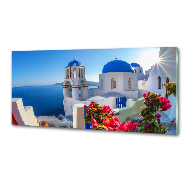 Hátfal panel konyhai Santorini, görögország