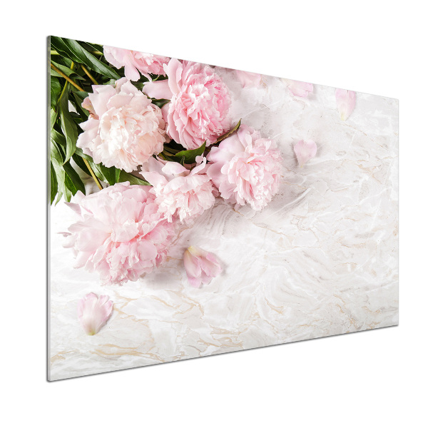 Konyhai hátfalpanel Peonies