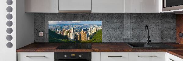 Hátfal panel konyhai Hong kong panoráma