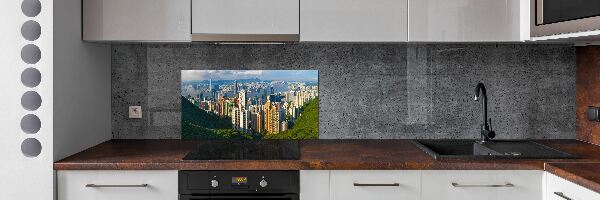 Hátfal panel konyhai Hong kong panoráma