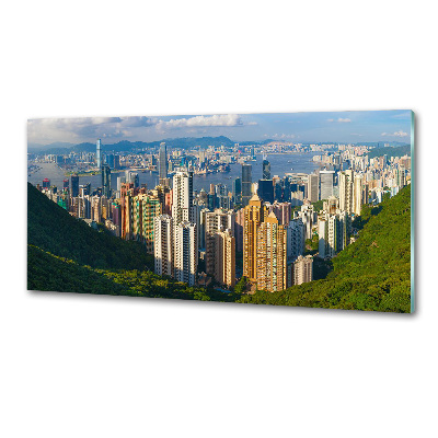 Hátfal panel konyhai Hong kong panoráma