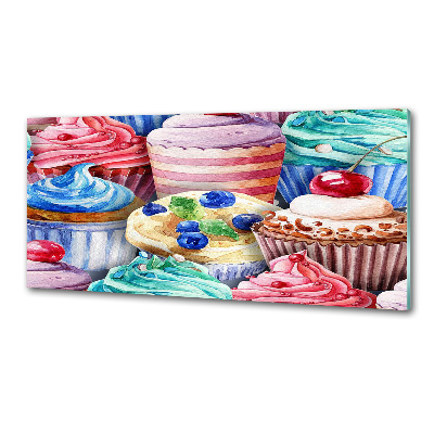 Konyhai falburkoló panel Színes muffin