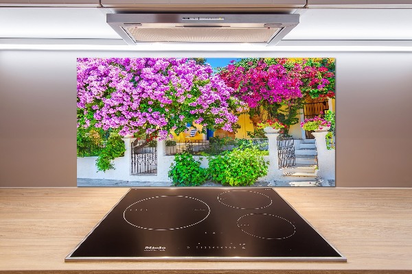 Konyhai hátfalpanel Ház bougainvillea