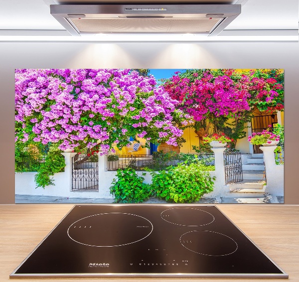 Konyhai hátfalpanel Ház bougainvillea