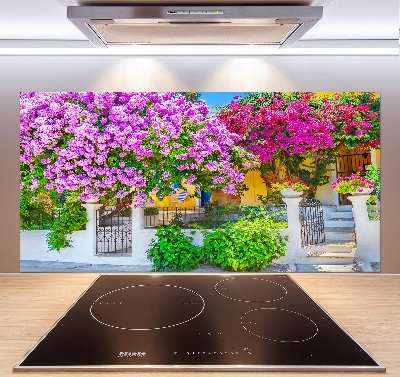 Konyhai hátfalpanel Ház bougainvillea