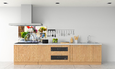 Hátfal panel konyhai Fehér kerékpár
