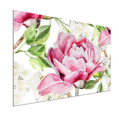 Konyhai hátfalpanel Peonies