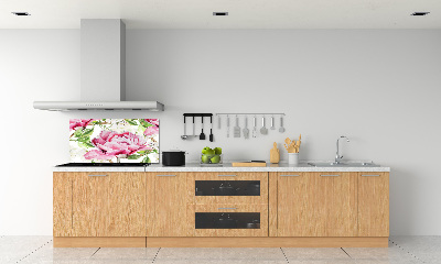 Konyhai hátfalpanel Peonies