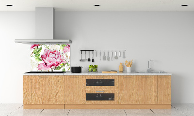 Konyhai hátfalpanel Peonies