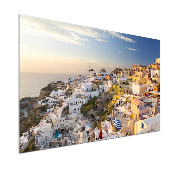 Hátfal panel konyhai Santorini, görögország