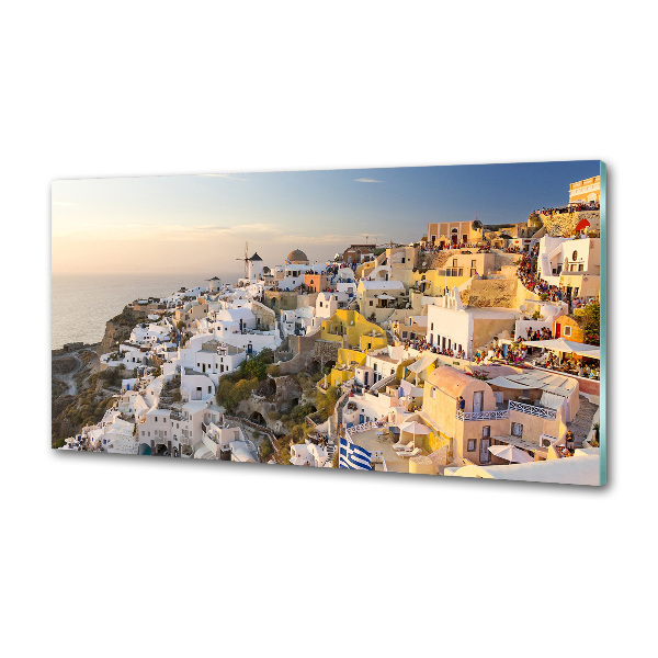 Hátfal panel konyhai Santorini, görögország