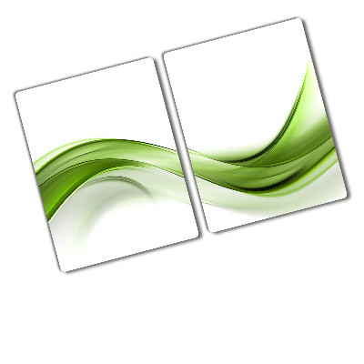 Edzett üveg vágódeszka Zöld hullám