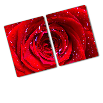 Üveg vágódeszka Rózsa virág