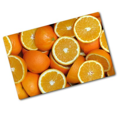 Edzett üveg vágódeszka Fele narancssárga