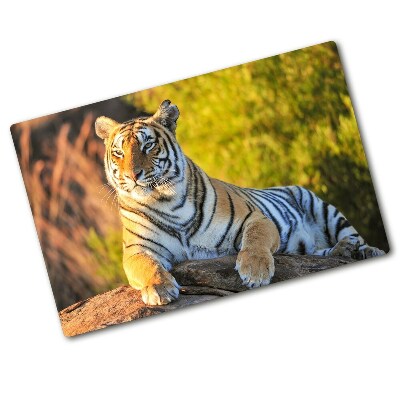 Üveg vágódeszka Portré egy tigris