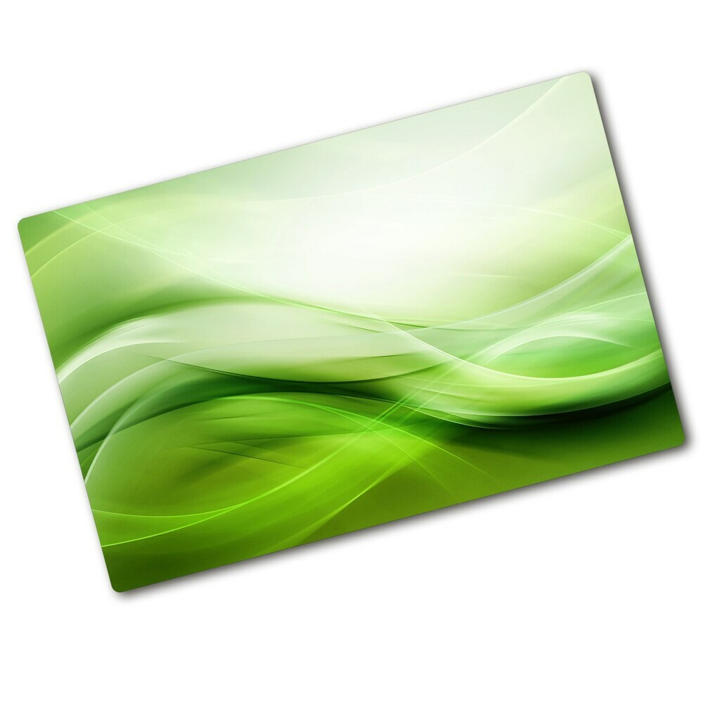 Üveg vágódeszka Zöld hullámok háttér