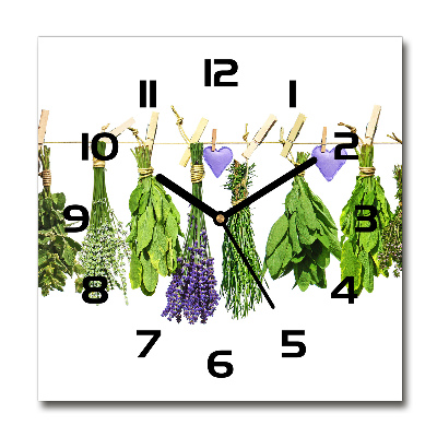 Négyzet alakú üvegóra Herbs egy húr