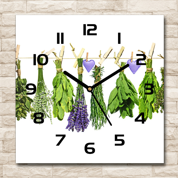 Négyzet alakú üvegóra Herbs egy húr