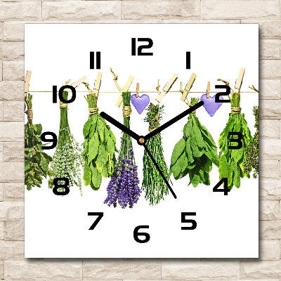 Négyzet alakú üvegóra Herbs egy húr