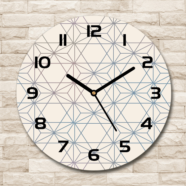 Fali üvegóra kerek Geometriai háttér