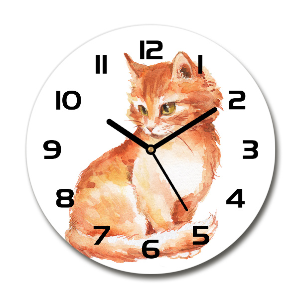 Kerek üvegóra Red cat