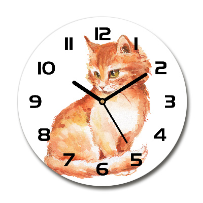 Kerek üvegóra Red cat