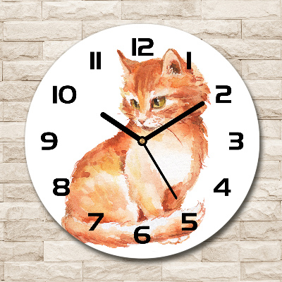 Kerek üvegóra Red cat