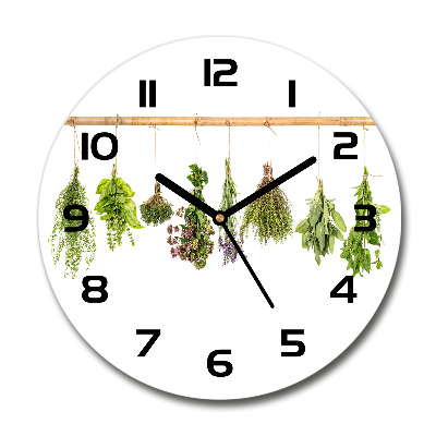 Egyedi üvegóra kerek Herbs egy húr